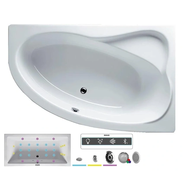 Ванна гидромассажная Riho Lyra 170 x 110 см, JOY, левая/правая - фото 1