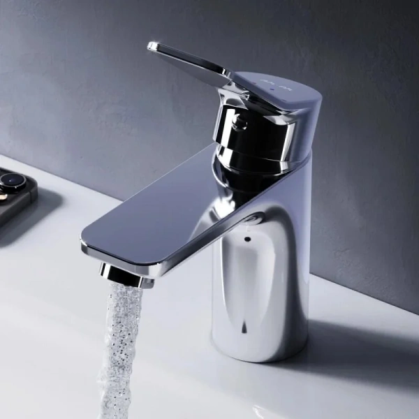 Смеситель для раковины Am.Pm X-Joy хром, из латуни, недорогие, округлая форма, с донным клапаном - фото 5