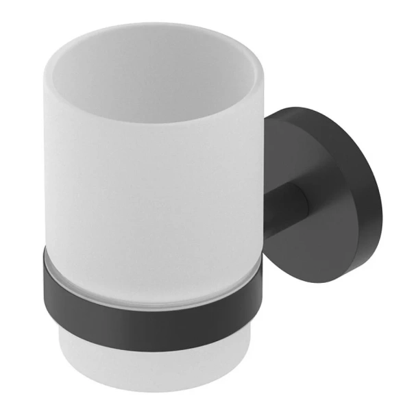 Стакан для ванной Cezares Relax черный матовый - фото 1