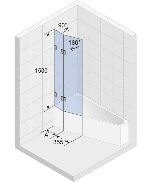 Шторка для ванны Riho Scandic S500 GC61200 76x150 см - фото 2