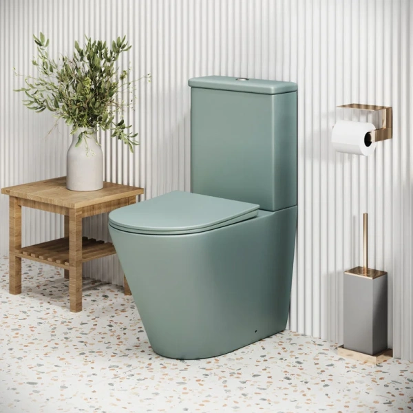 Унитаз компакт Grossman Color мятный матовый, фаянс, керамика - фото 9