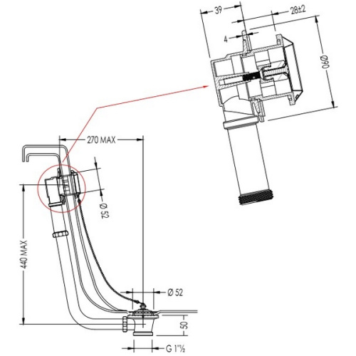 Схема, пробка на цепочке - фото 2