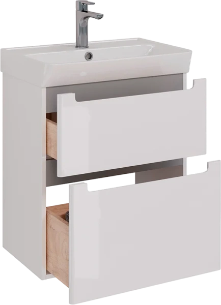 Тумба с раковиной Lemark Buno LM04B60T 60 см пристенная, подвесная, напольная, пристенная - фото 4