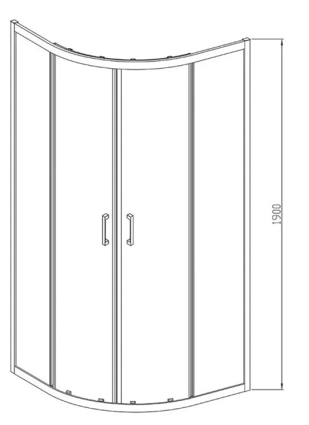 Душевой уголок Vincea Alpha VSQ-3AL900 90х90 см раздвижные двери - фото 2