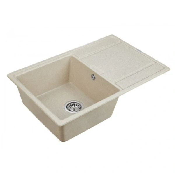 Мойка для кухни Paulmark Flugen 78 см бежевая, кварц - фото 3