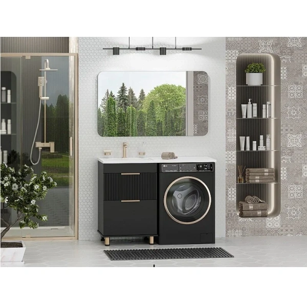 Тумба под раковину напольная Brevita Enfida 60 см черная index_1 - фото 10