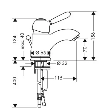 Смеситель для раковины Axor Carlton 170100 - фото 4