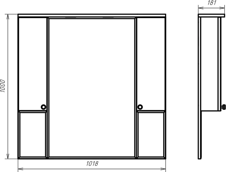 Зеркальный шкаф с подсветкой Misty Латте 105 см белый, нет в наличии - фото 2