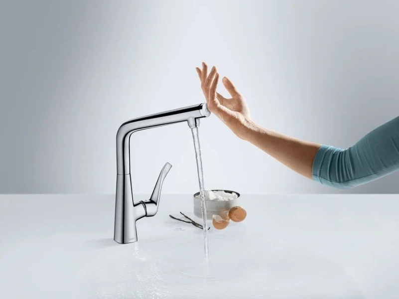 Смеситель для кухни однорычажный Hansgrohe Metris Select 260 хром 14847000, на мойку, на столешницу - фото 6