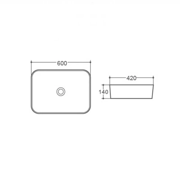 Раковина Vincea 60 см накладная - фото 2