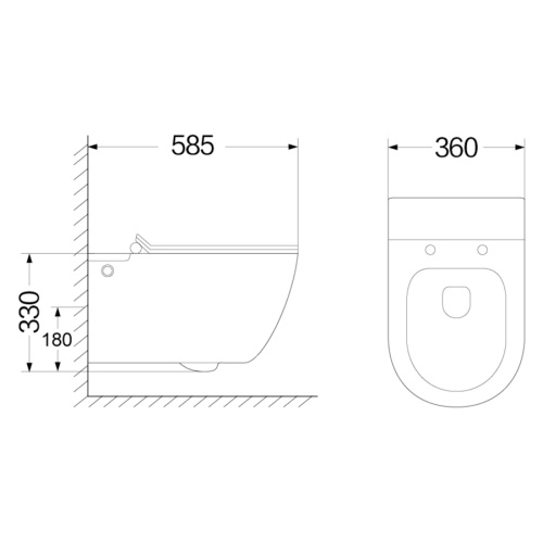 Унитаз подвесной Ceruttispa Barbaria с функцией импульсного смыва - фото 4
