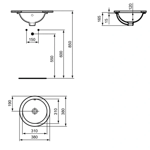 Раковина Ideal Standard Connect 38 см белая - фото 2