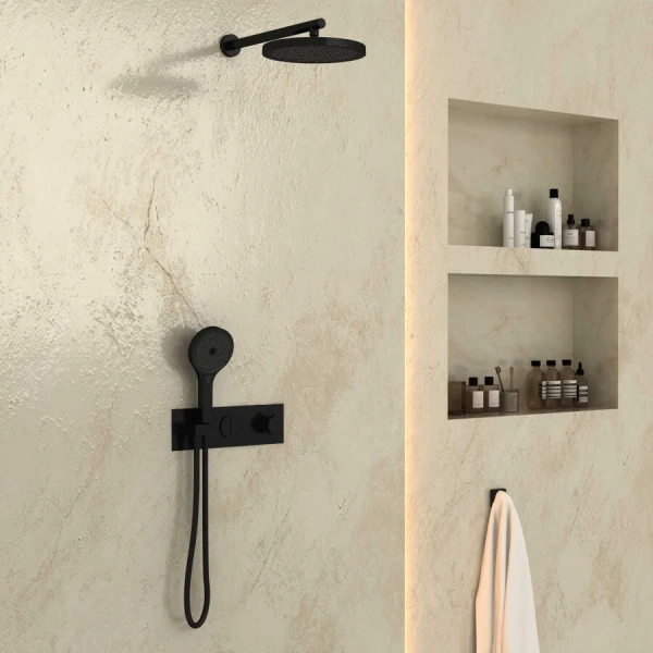 Душевой комплект Vincea черный, душевые комплекты, наборы - фото 2