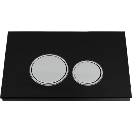 Клавиша смыва Allen Brau Priority черная матовая/кнопки хром - фото 2