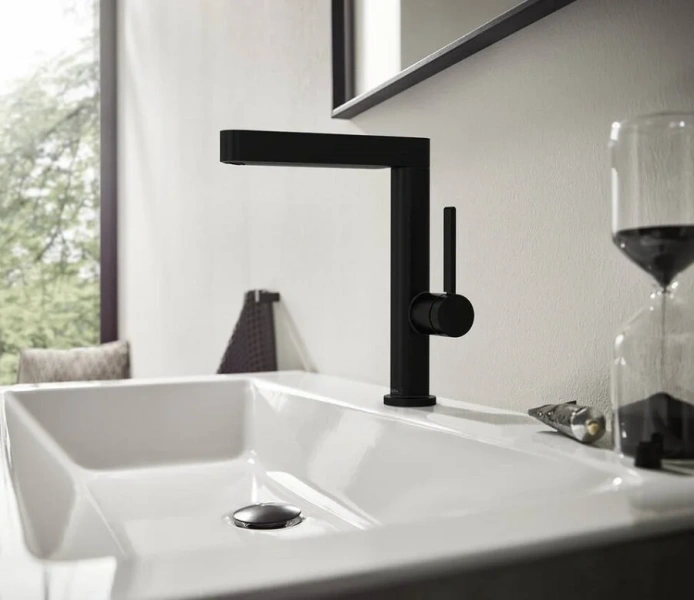 Смеситель для раковины Hansgrohe Finoris черный матовый, современные, hi-tech - фото 3
