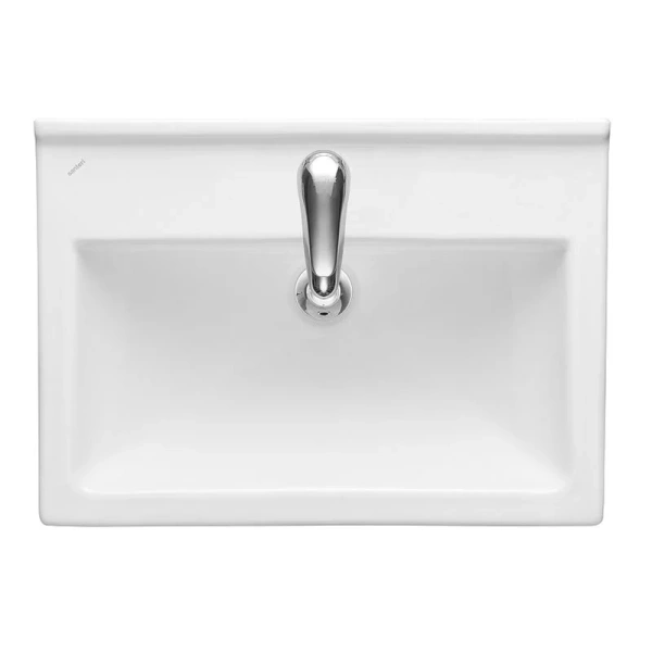 Раковина Santeri Визит 55 см с переливом, прямоугольной формы, тюльпан - фото 5