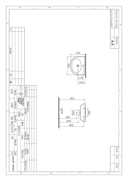 Раковина VitrA Zentrum 5786B003-0001, современные, hi-tech - фото 2