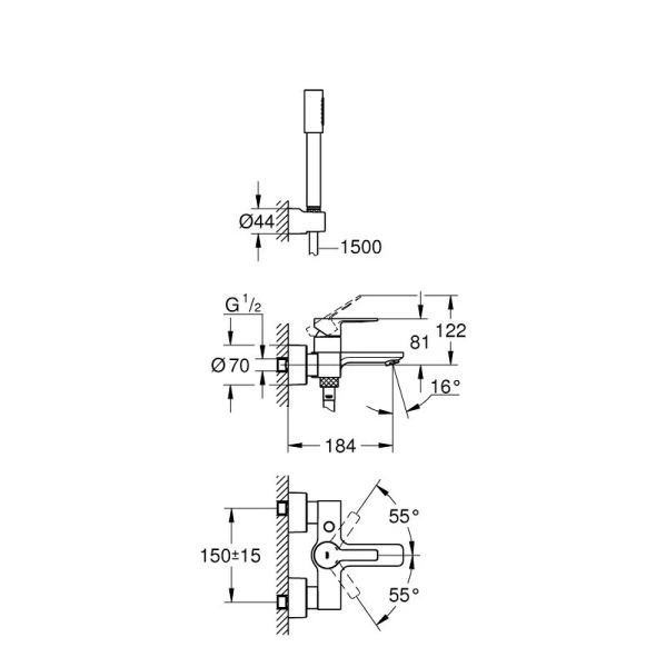 Смеситель для ванны Grohe Lineare 33850001 - фото 2