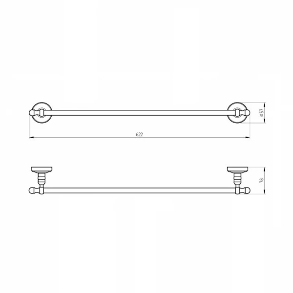 Полотенцедержатель Migliore Mirella бронза, классические, ретро, декорированные - фото 2