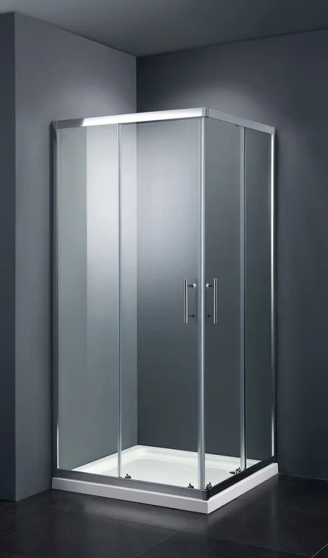 Душевой уголок Black&White Stellar Wind 90x90 см профиль хром, стекло прозрачное - фото 1