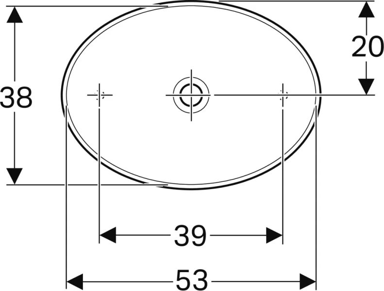 Раковина Geberit VariForm 55 см без перелива, одинарные - фото 8