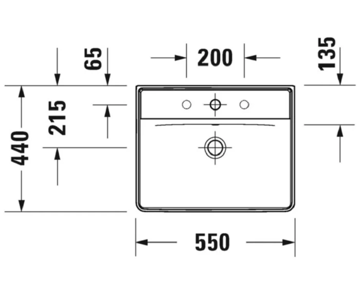 Раковина Duravit D-Neo 55 см белая - фото 2