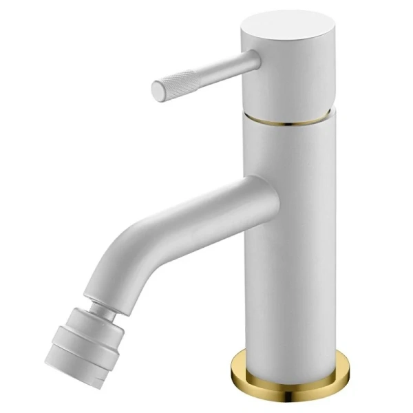 Смеситель для биде Boheme Uno белый/золото - фото 1