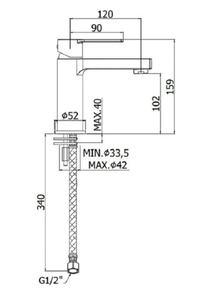 Смеситель для раковины Paffoni Ringo RIN071 однорычажный - фото 2