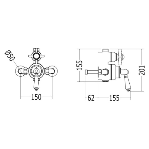 Смеситель для душа Devon & Devon Doccia термостатический, светлое золото - фото 3