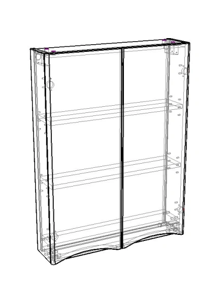 Шкаф подвесной Style Line Бергамо 60 см белый, 60 см - фото 3