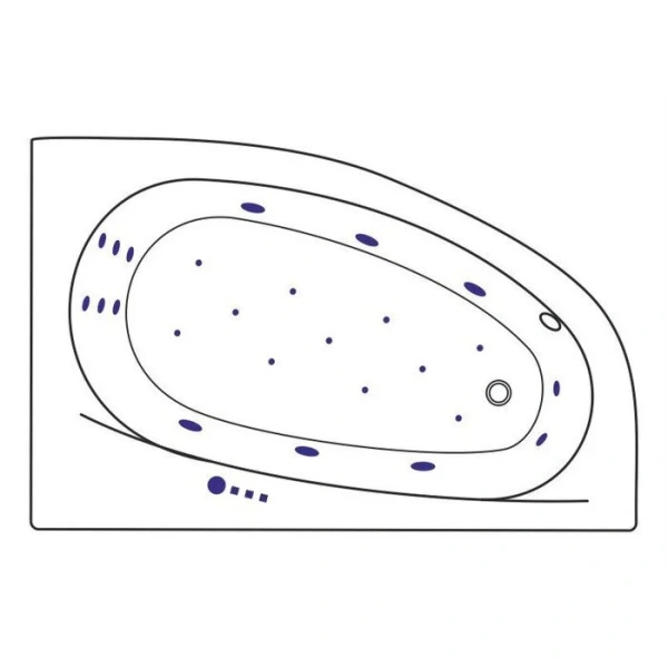 Ванна гидромассажная Excellent Kameleon Ultra 170 x 110 см, правая, белый/золото, WAEX.KMP17.ULTRA.GL - фото 3