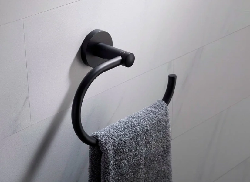 Полотенцедержатель Timo Saona черный - фото 3