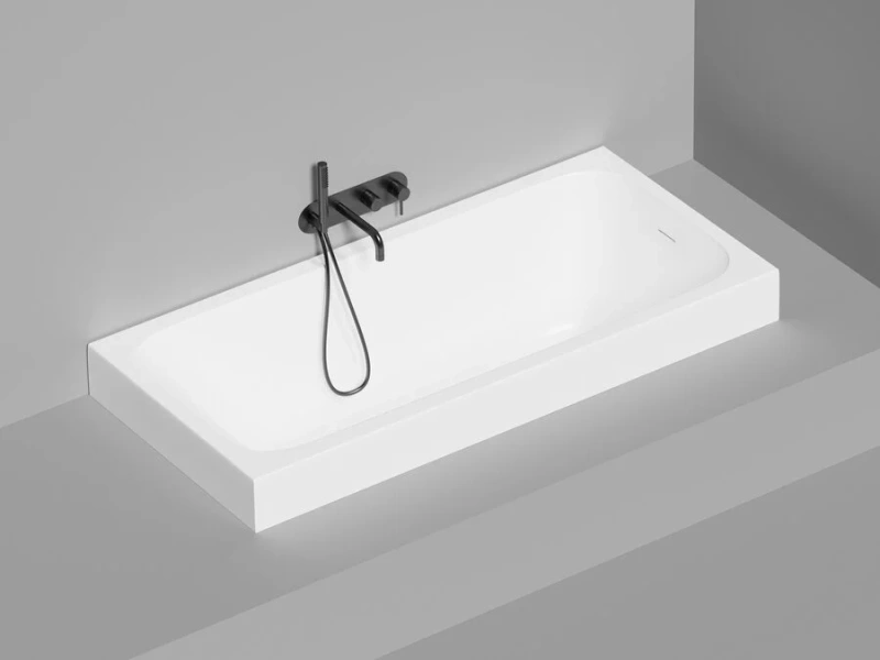 Ванна из искусственного камня Salini Orlanda Kit 170x80 см встраиваемая, белый глянцевый, без гидромассажа, большие - фото 6