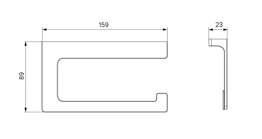 Бумагодержатель IDDIS Slide графит, современные, hi-tech - фото 2