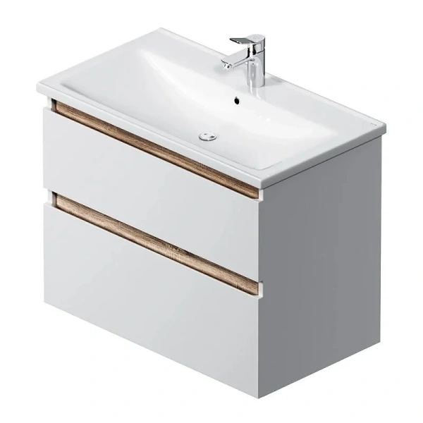 Тумба с раковиной подвесная Am.Pm X-Joy M85AFHX0802 80 см с двумя ящиками - фото 3