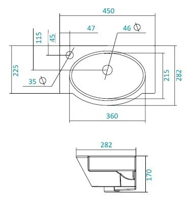 Раковина Santek Форум 45 см белая - фото 2