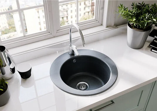 Мойка для кухни Акватон Иверия 1A711032IV2 48 см круглая, 50x50 см - фото 5