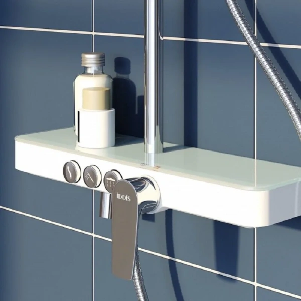 Душевая стойка IDDIS Shelfy с верхним душем, рычажные - фото 6