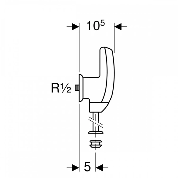 Смывное устройство для писсуара Geberit 115.805.46.1 - фото 4