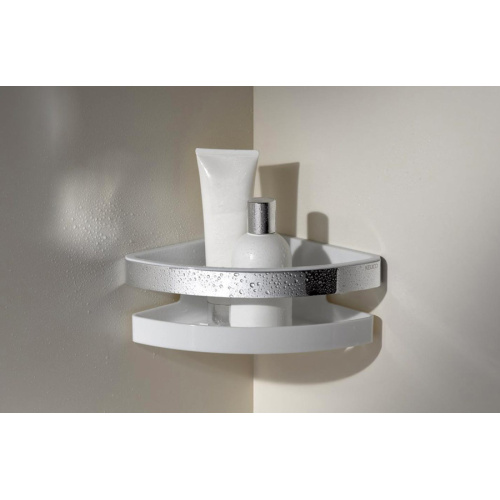 Полочка для ванной, хром / белый, Keuco Moll, в наличии - фото 2