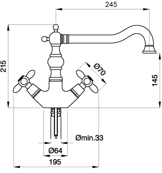 Смеситель для кухни Migliore Princeton Plus 18 с поворотным изливом - фото 4