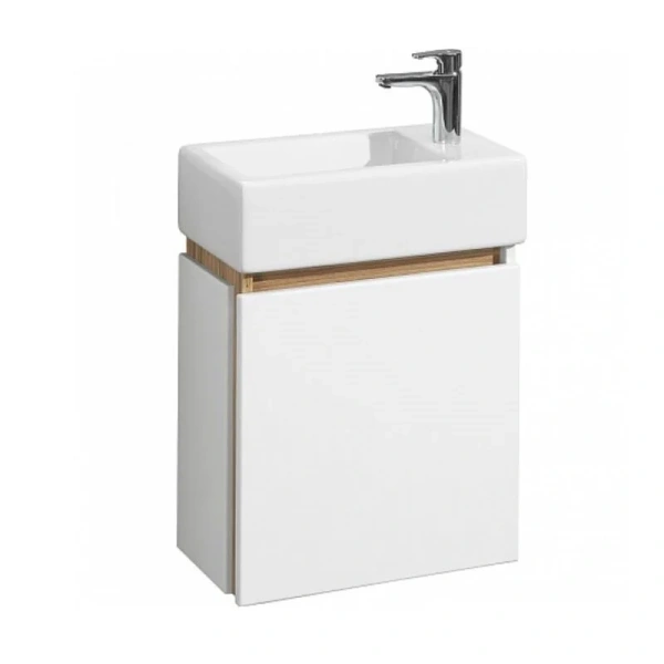 Тумба с раковиной подвесная Акватон Эклипс 45 см правая - фото 1