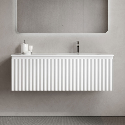 Тумба под раковину подвесная Sancos Snob R 1.0 120 см правая bianco, современная, hi-tech - фото 3
