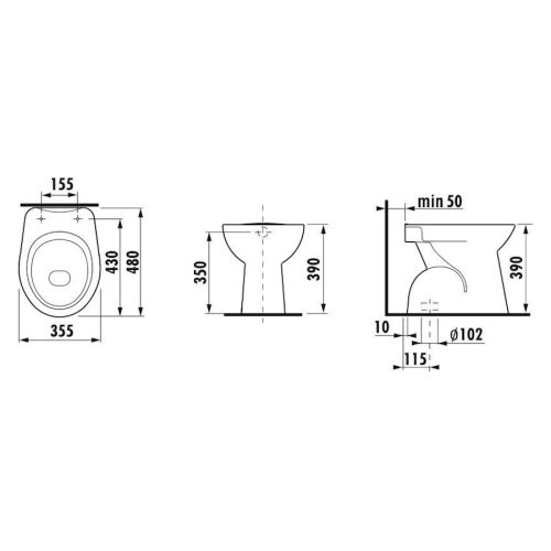 Унитаз напольный Jika Zeta 82239 - фото 3