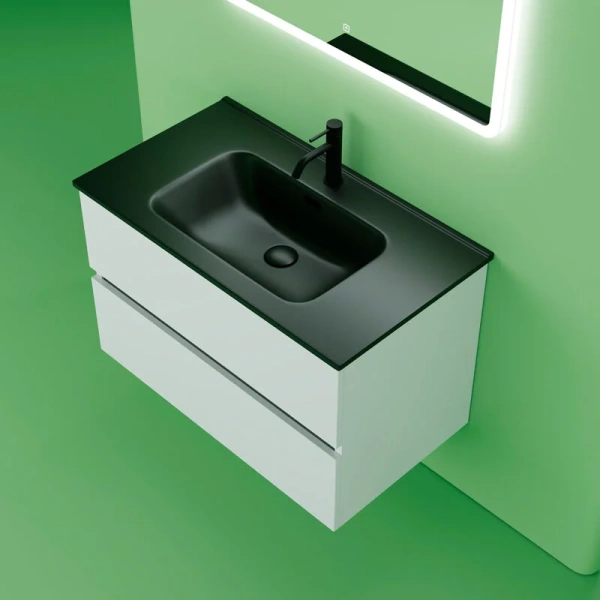 Тумба с раковиной подвесная Sancos Urban UR80W 80 см с ящиками, комплект (набор) - фото 8