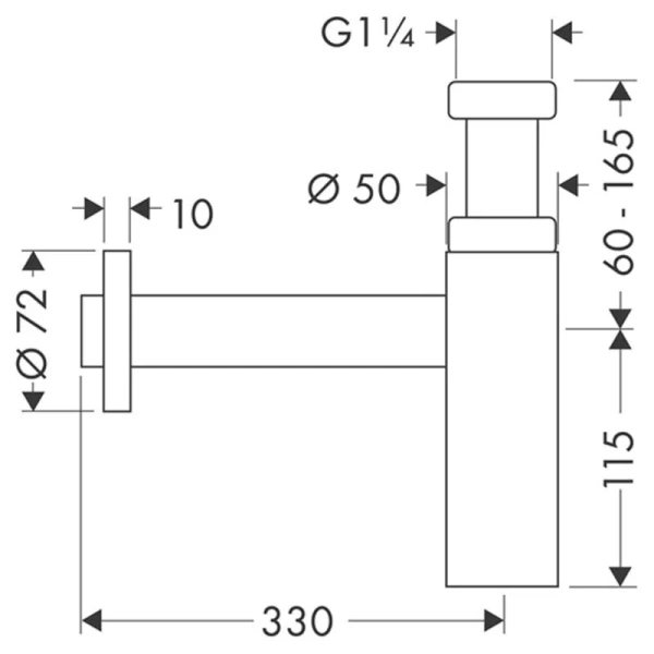 Сифон для раковины Hansgrohe Flowstar S хром, хром - фото 2