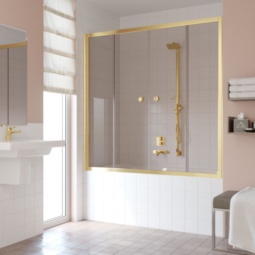 Душевая шторка на ванную стекло бронза Vegas-glass Z2V 180 05