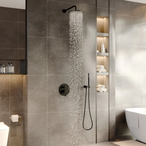 Душевой комплект BERGES Nardis черный матовый, душевые комплекты, наборы - фото 2