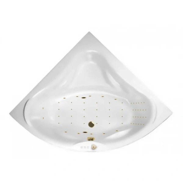 Ванна гидромассажная Excellent Konsul Nano 150 x 150 см, белый/золото, WAEX.KON15.NANO.GL - фото 1