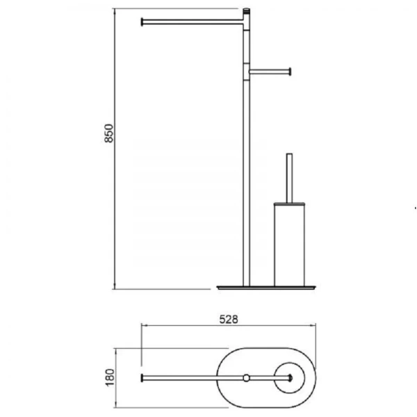 Стойка для ванной Timo Saona черное золото - фото 4